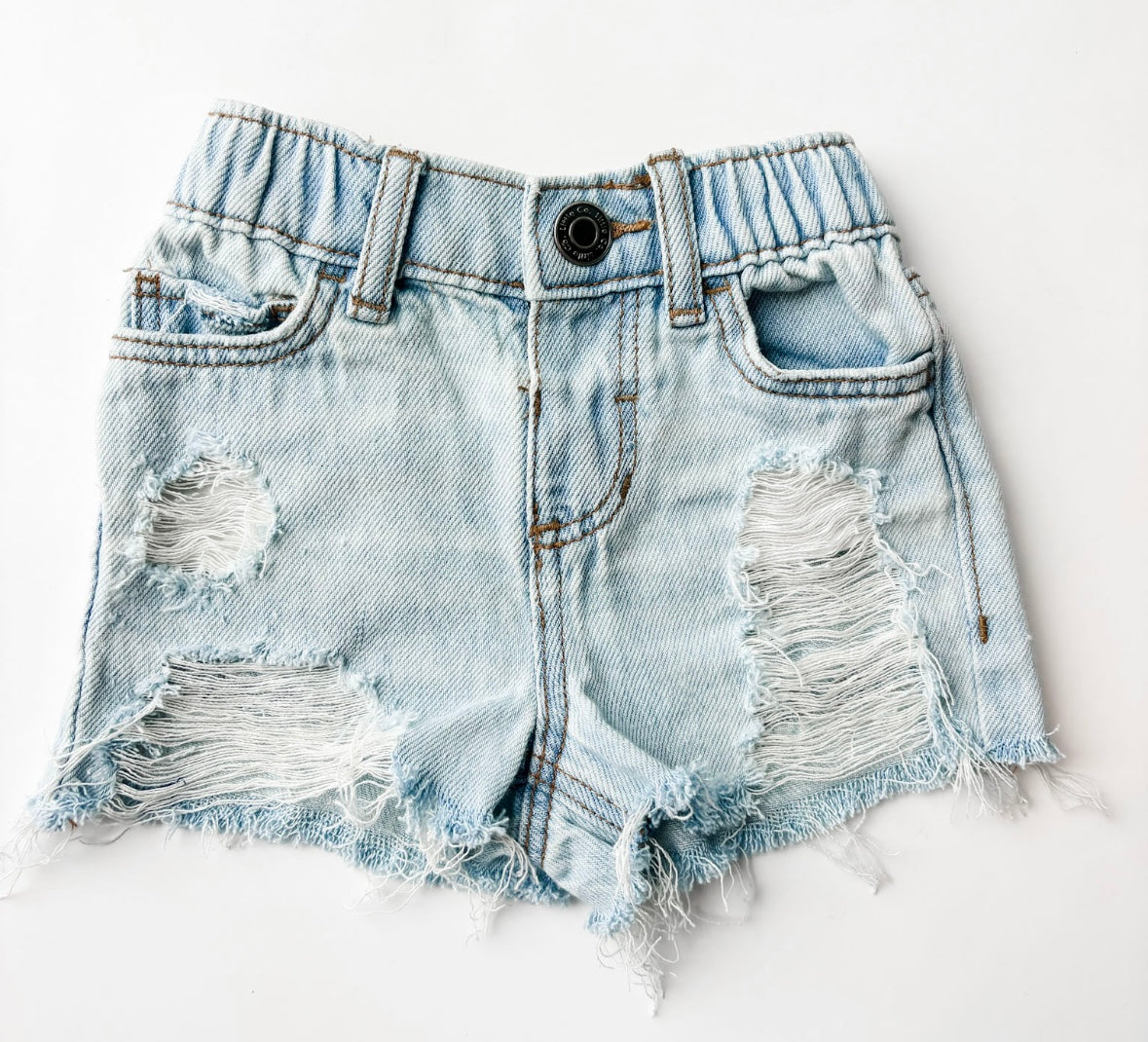 6-9 Month Light Wash Girls Shorts