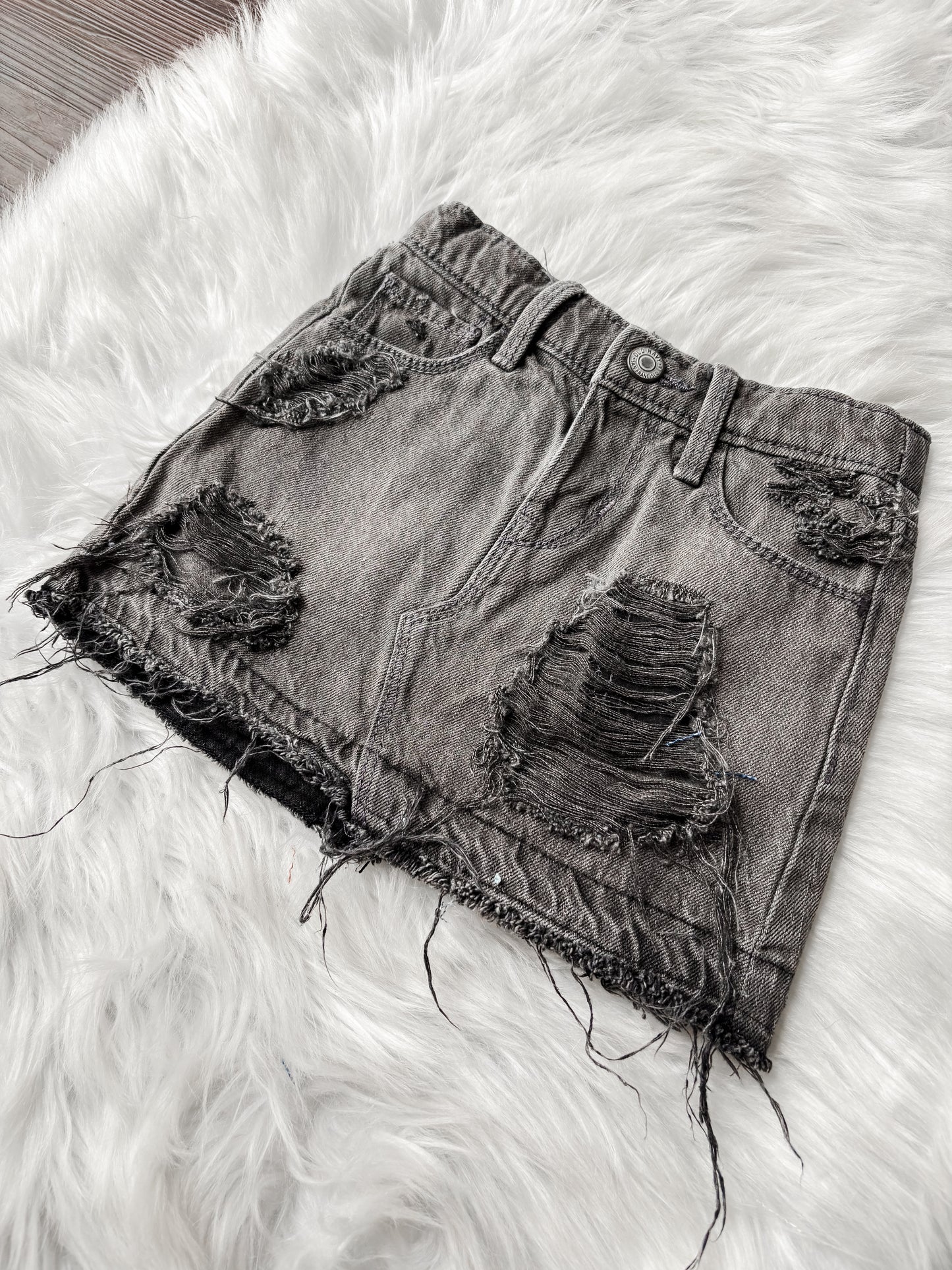 2T Girls Black Acid Skirt