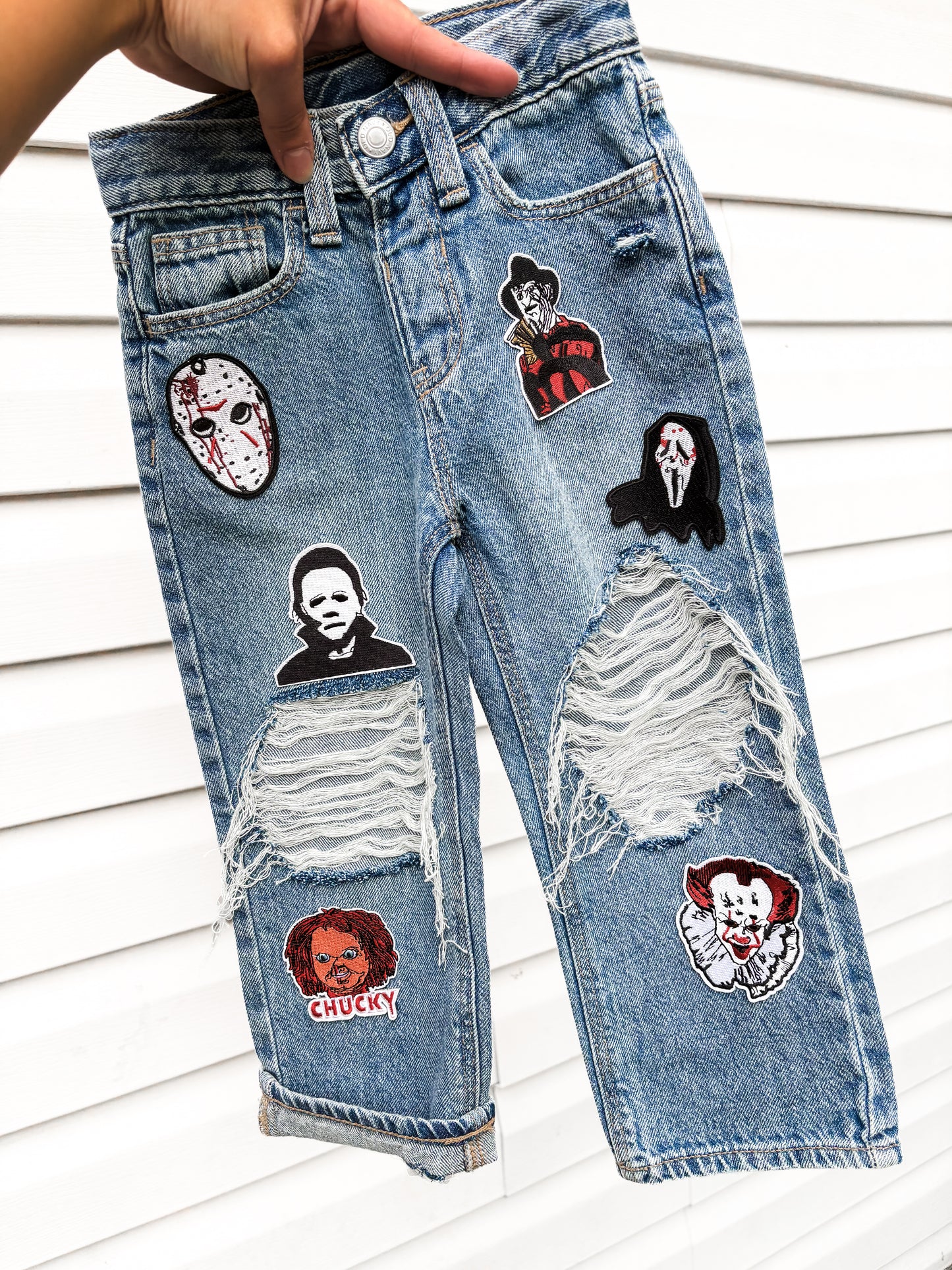 Scary Movie Patched Jeans (Boys & Girls)