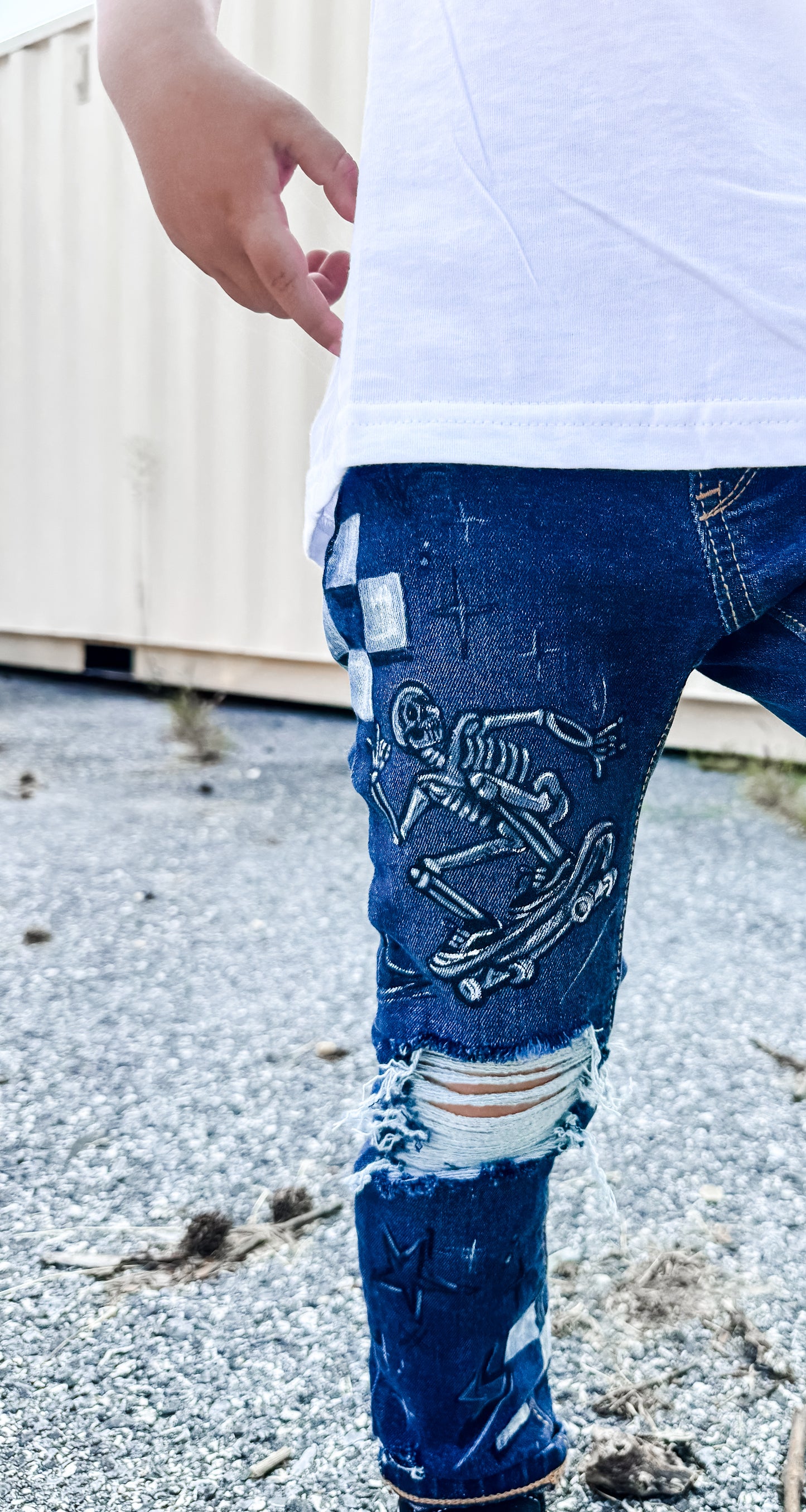 Skating Skeleton Skinny Jeans