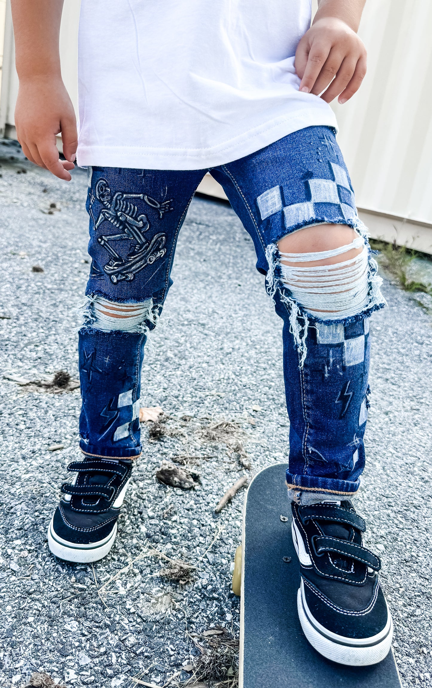 Skating Skeleton Skinny Jeans