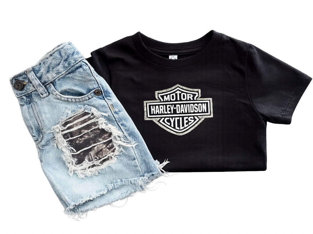 Camo Border Motorcyle Tee (Kids)