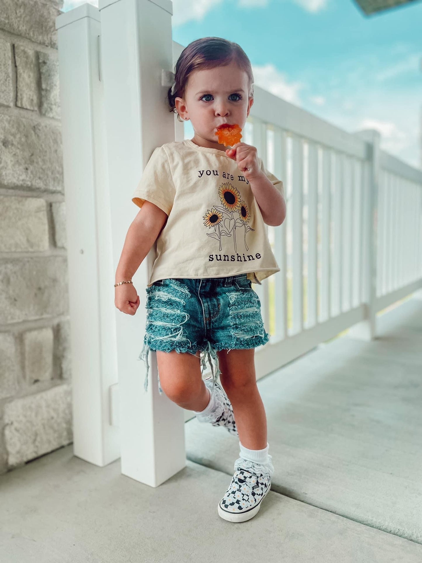 Brook’s Bleach Wash Shorts (Boys & Girls)