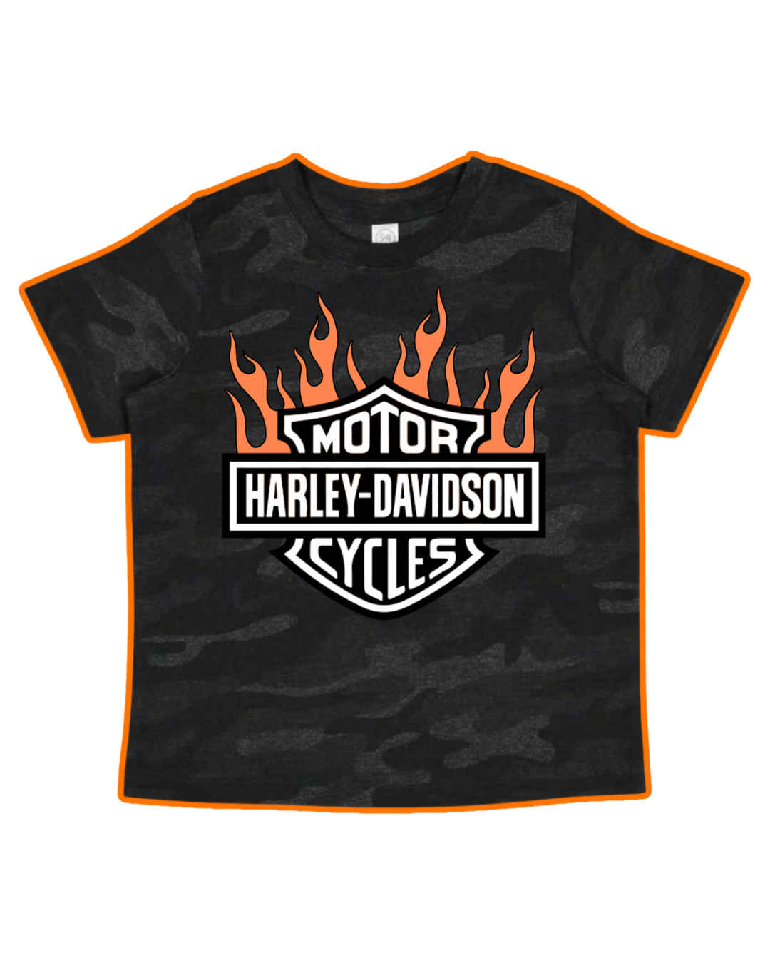 Orange Flame Biker Tee (Kids)