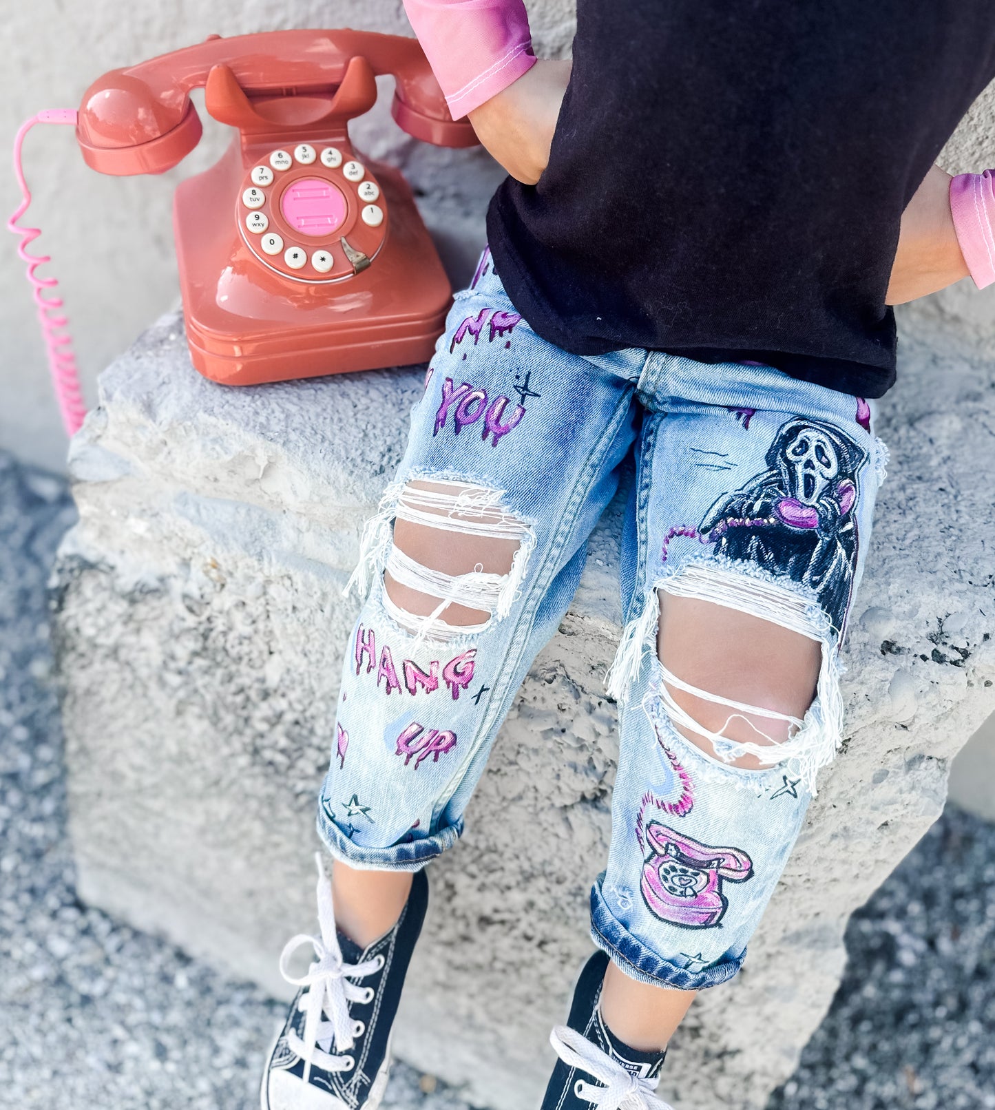 No, You Hang Up SCREAM Jeans