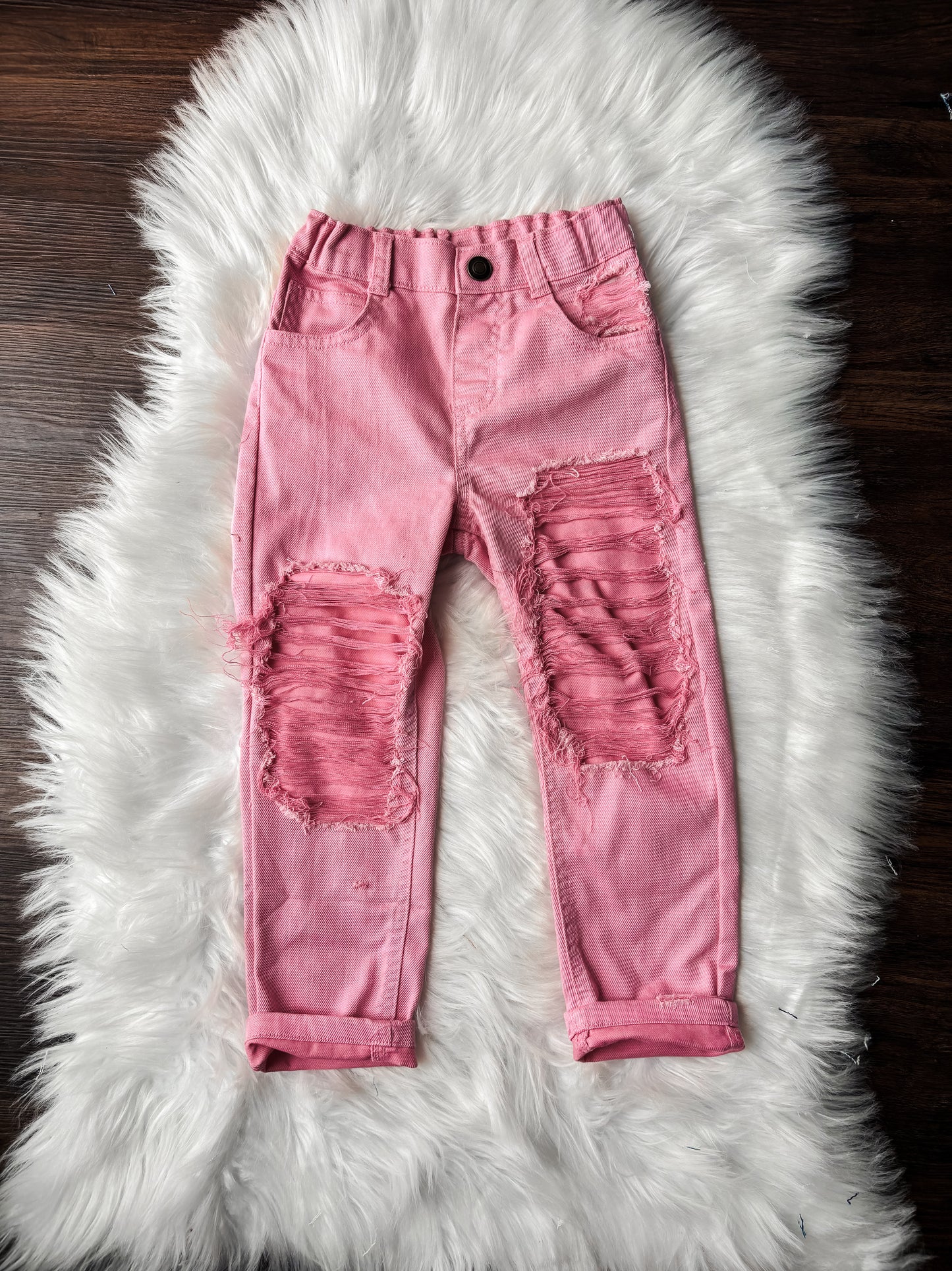 4T Girls Pink Straight Jeans