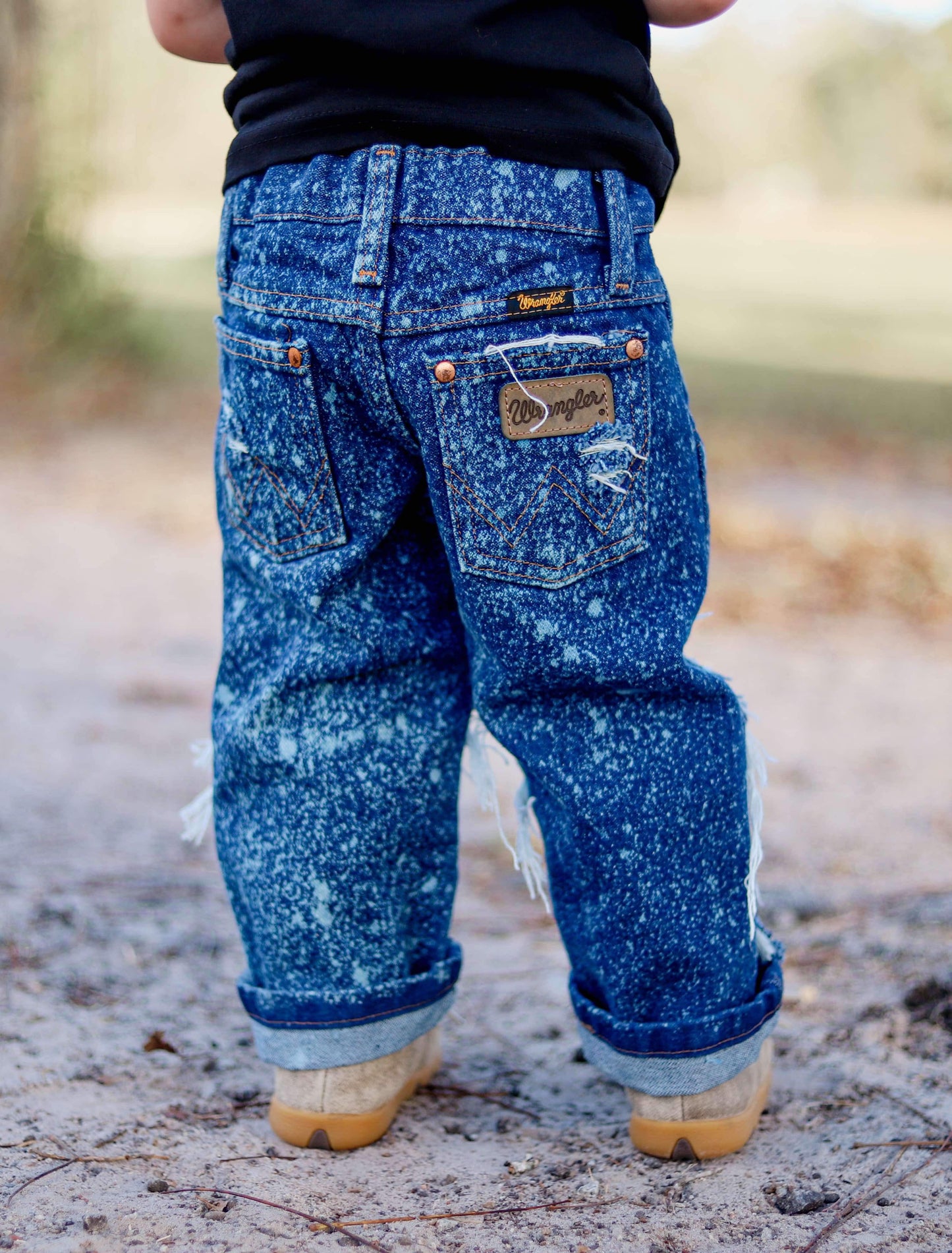 Bleach Splatter WRANGLER Cowboy Cut Jeans (Boys & Girls)