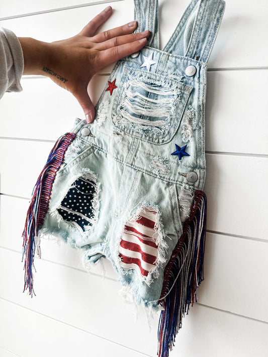 PATRIOTIC DENIM OVERALLS (Boys & Girls)