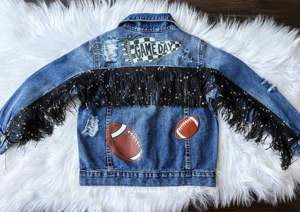 Game Day Football Jean Jacket
