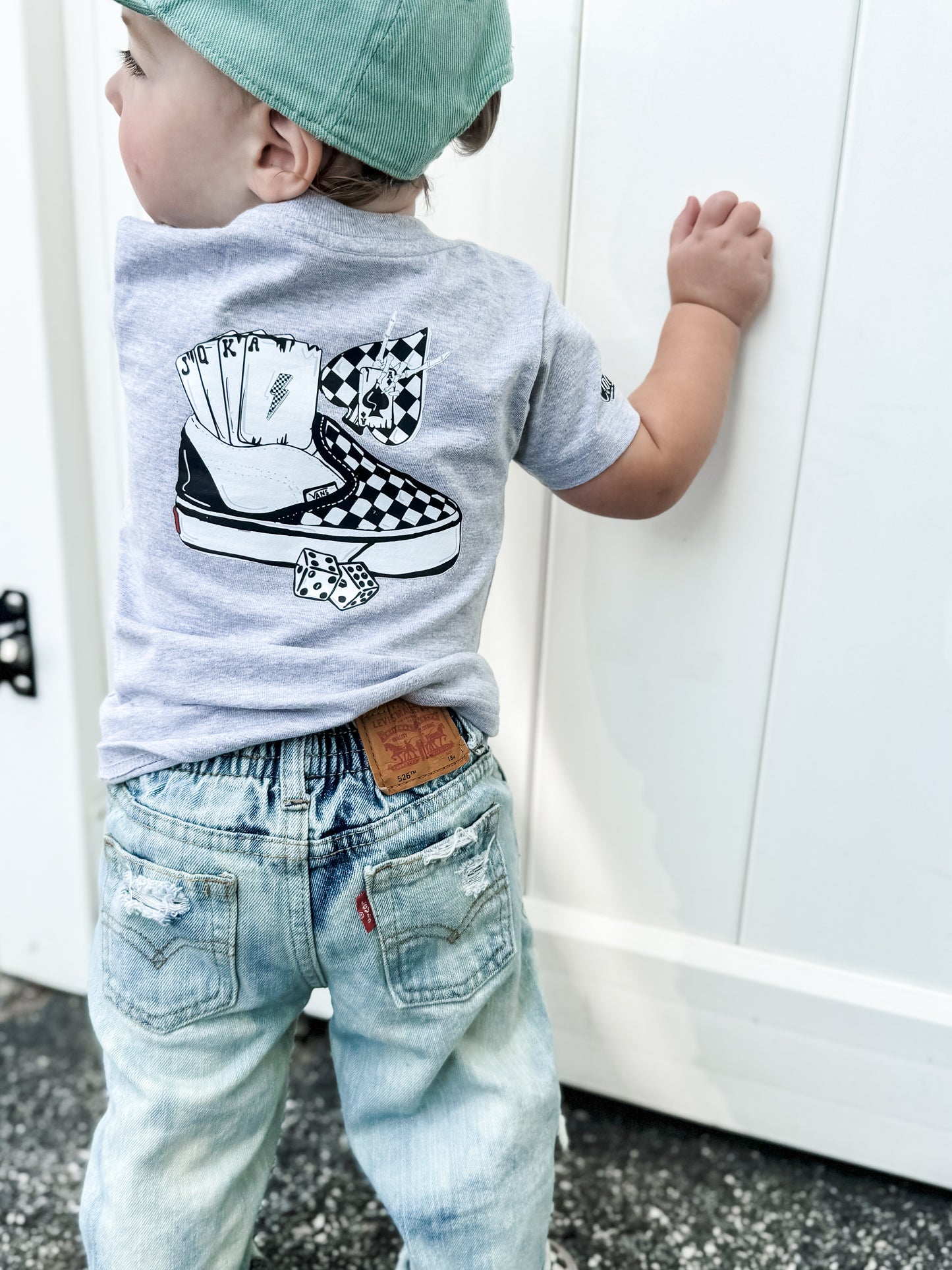 Punchy Checkered Vans (Boys Tee)