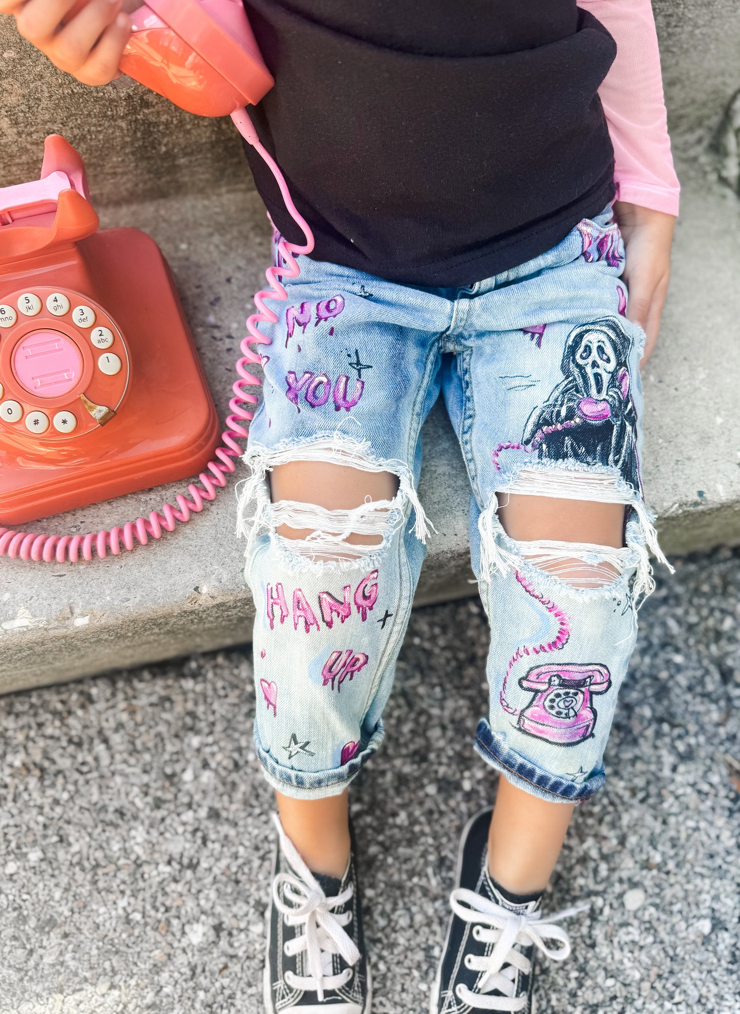 No, You Hang Up SCREAM Jeans