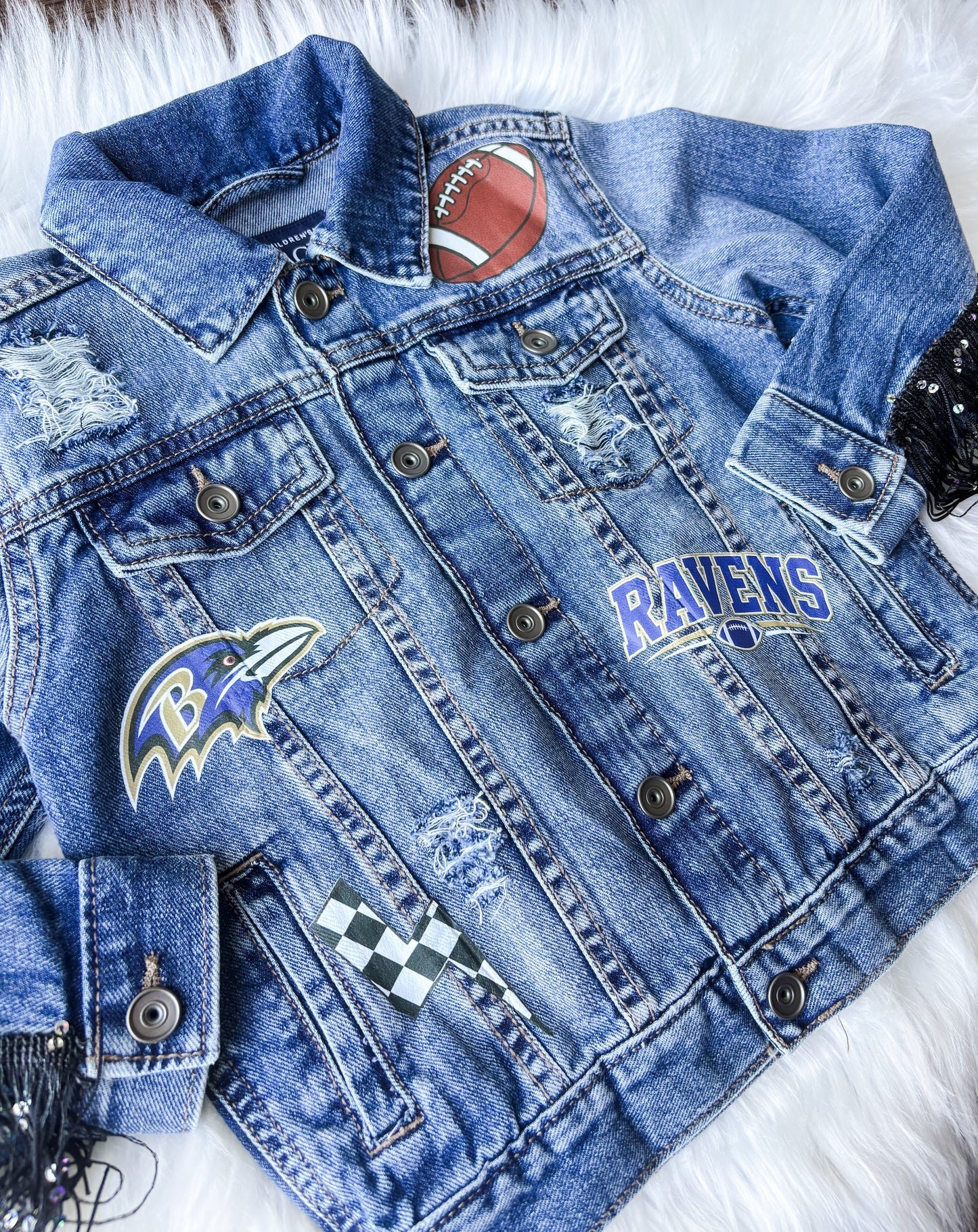 Game Day Football Jean Jacket
