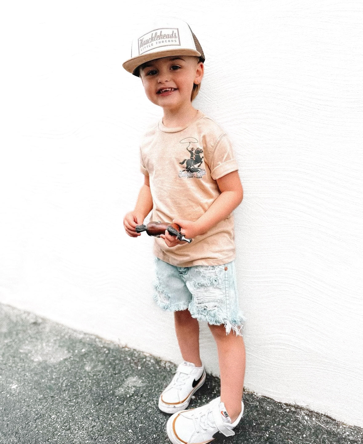 Cowboy Cut Bleach Wash Wrangler Shorts (Boys & Girls)