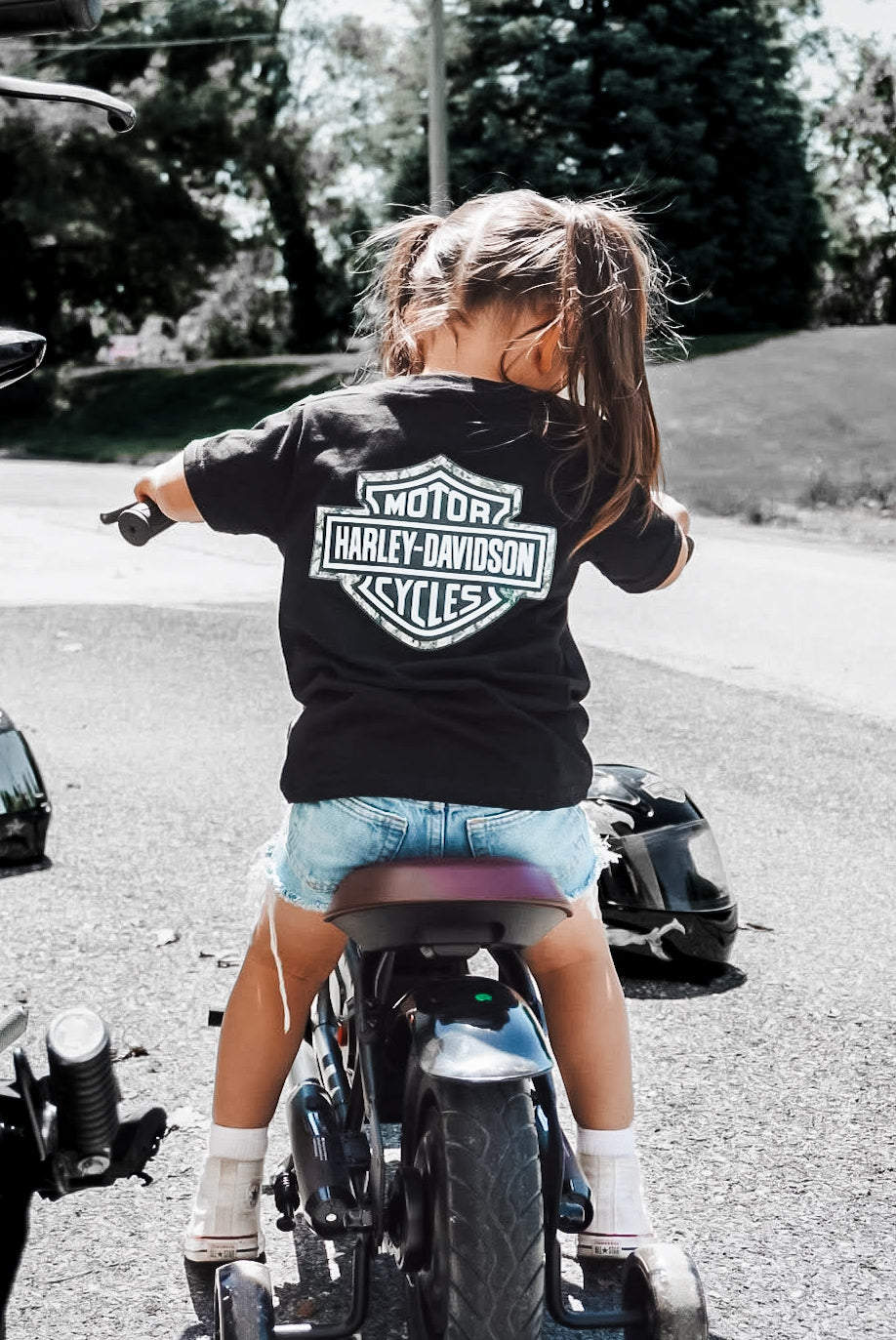 Camo Border Motorcyle Tee (Kids)