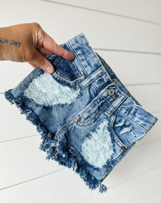 3T Acid Wash Girls Shorties