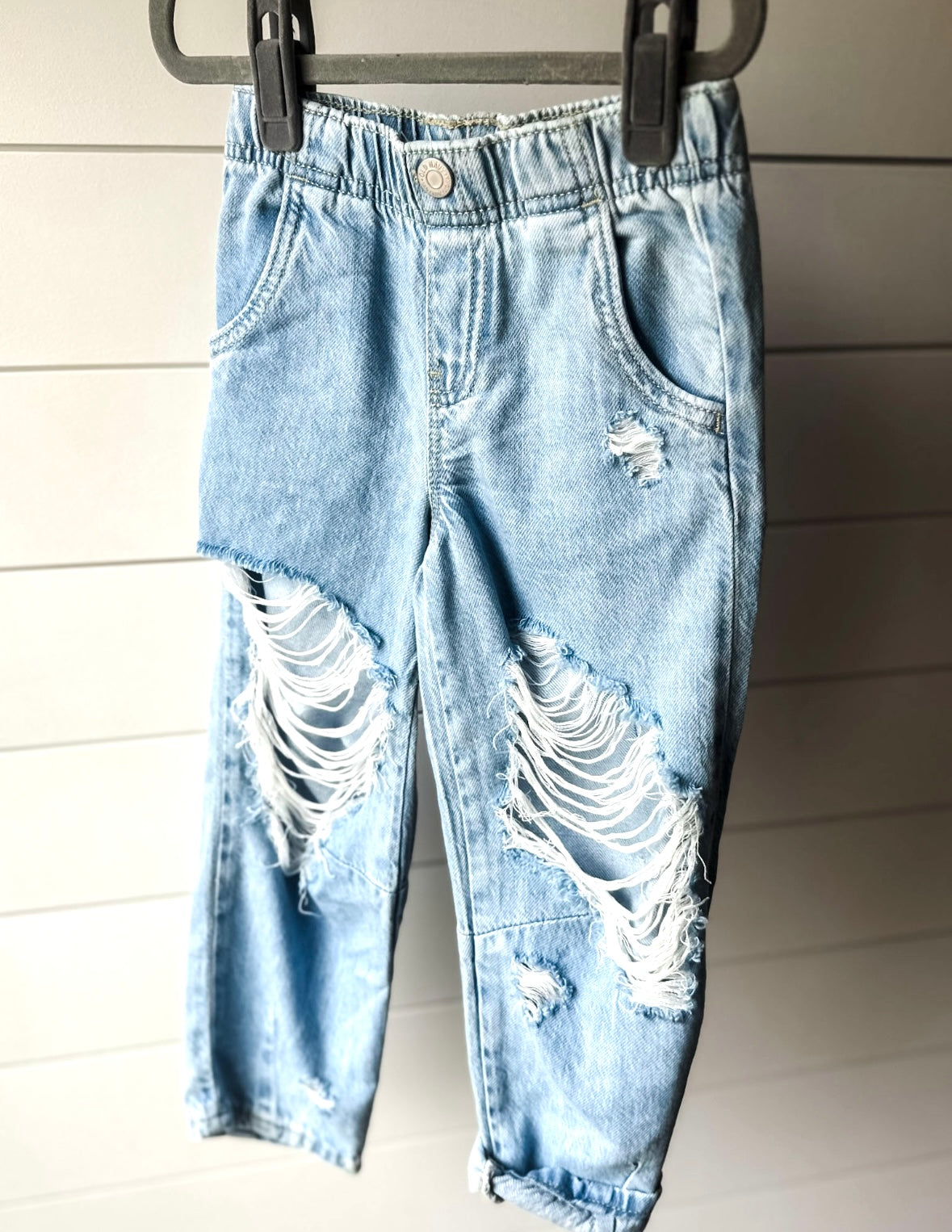 4T Light Wash Barrel Jeans