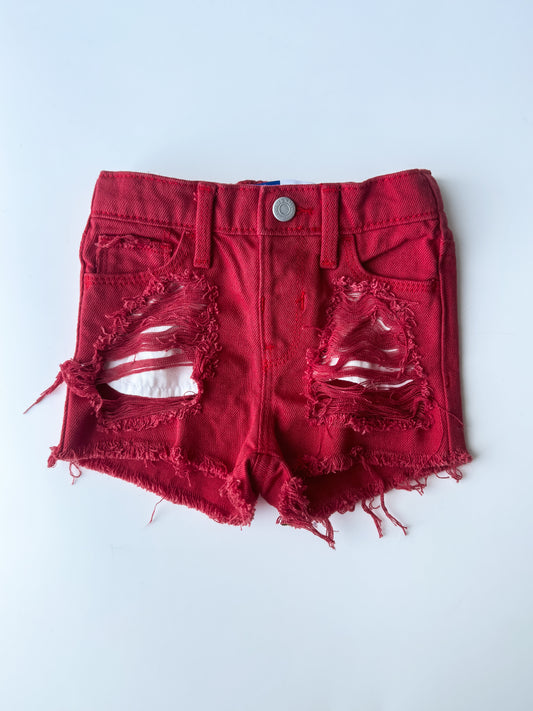 2T Girls Red Shorts