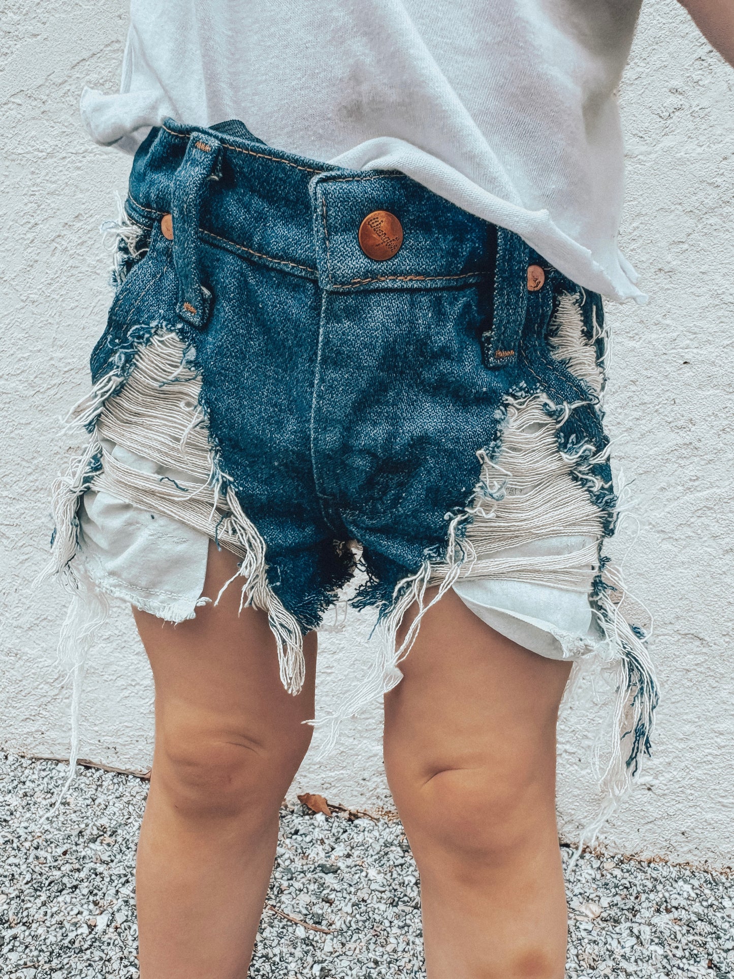 Cowboy Cut Medium Wash Shorts (Boys & Girls)