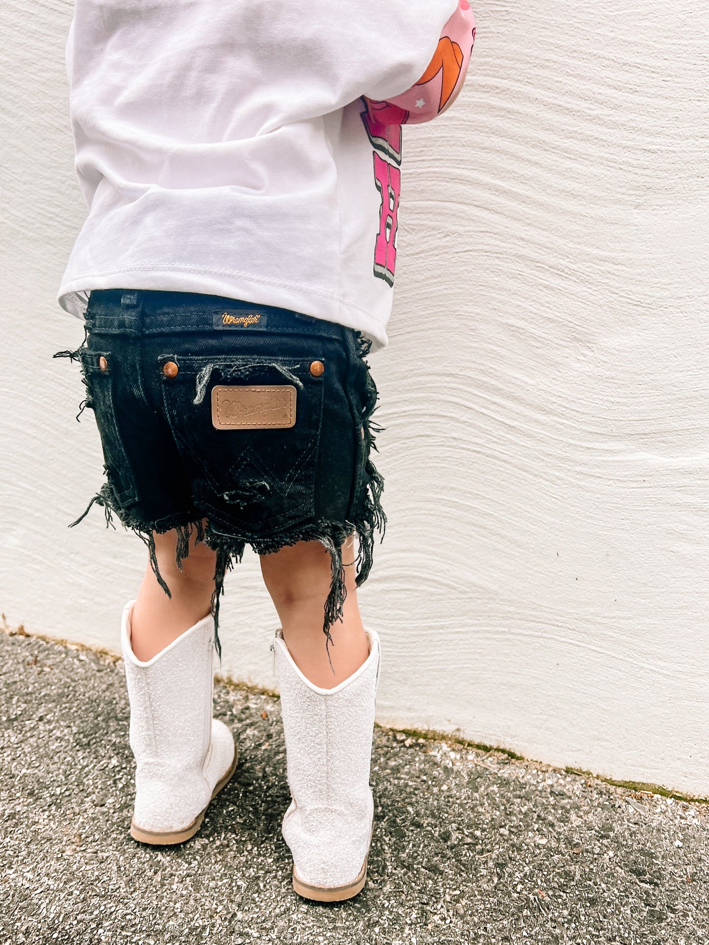 Cowboy Cut Black Wrangler Shorts (Boys & Girls)
