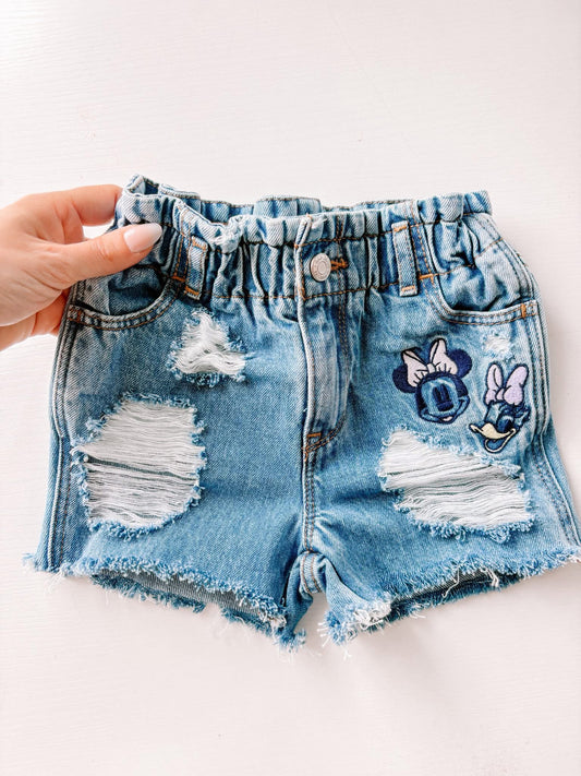 3T Paper Bag Mouse & Duck Girls Shorties