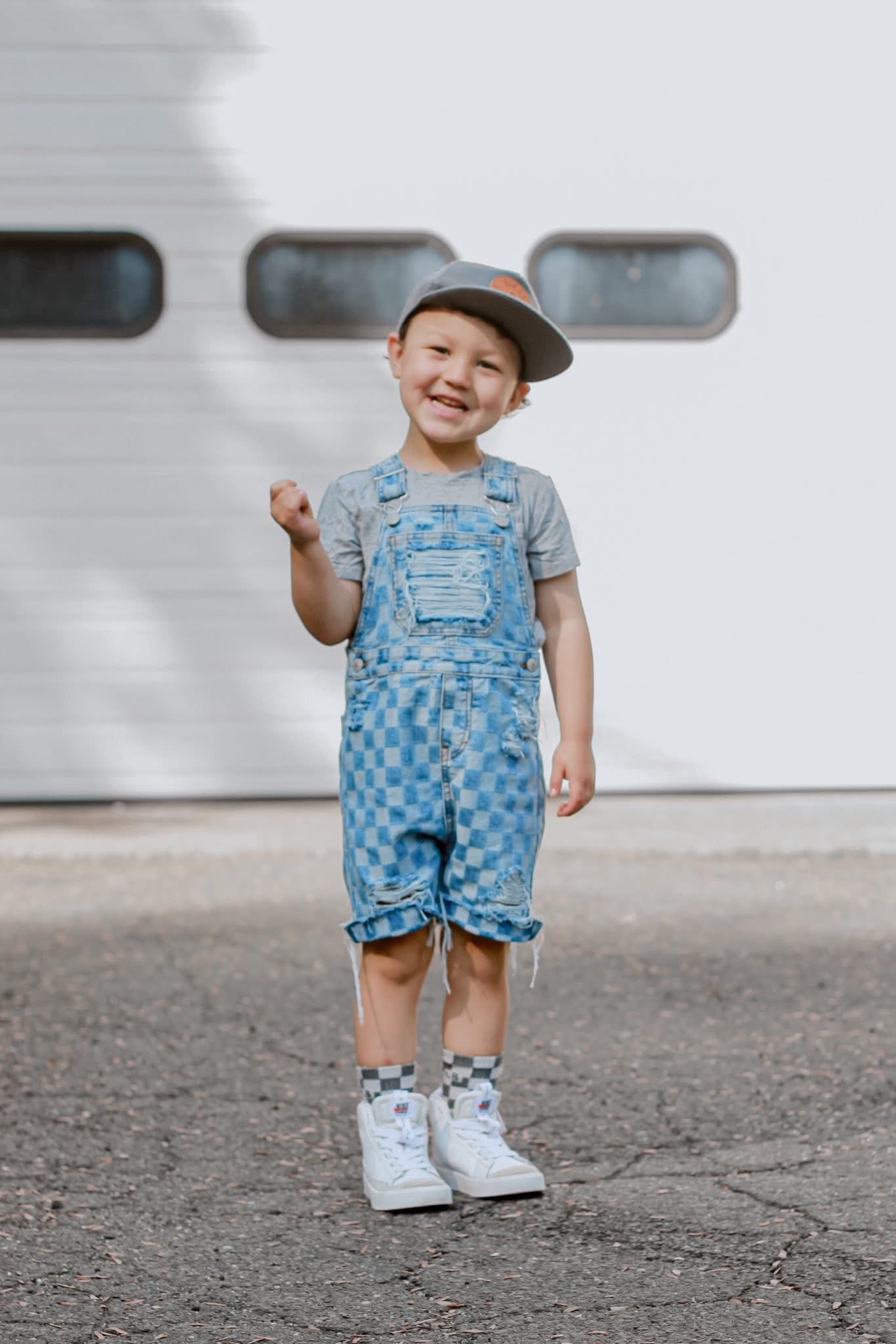 Checkered Overalls (Boys & Girls)