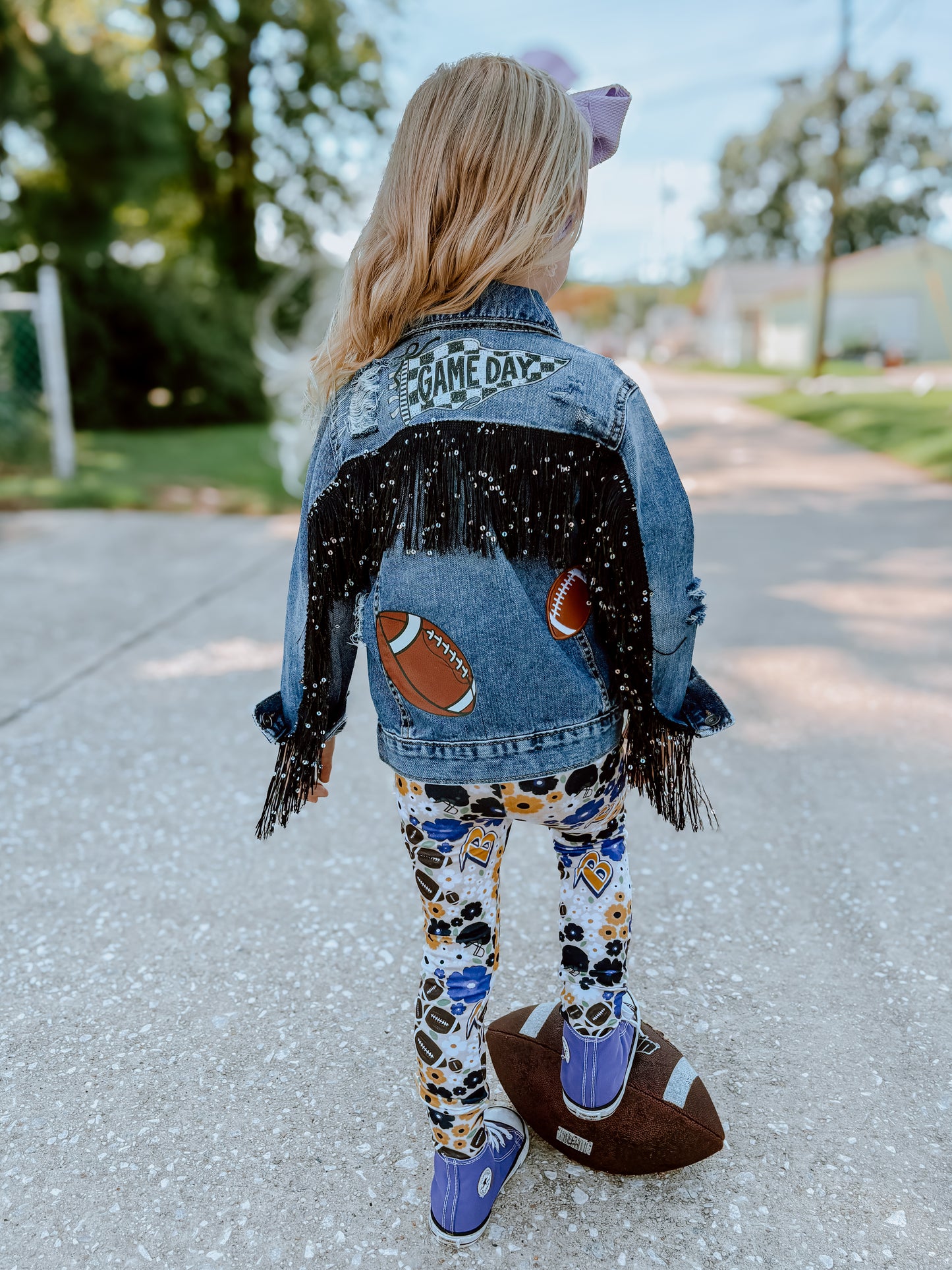 Game Day Football Jean Jacket