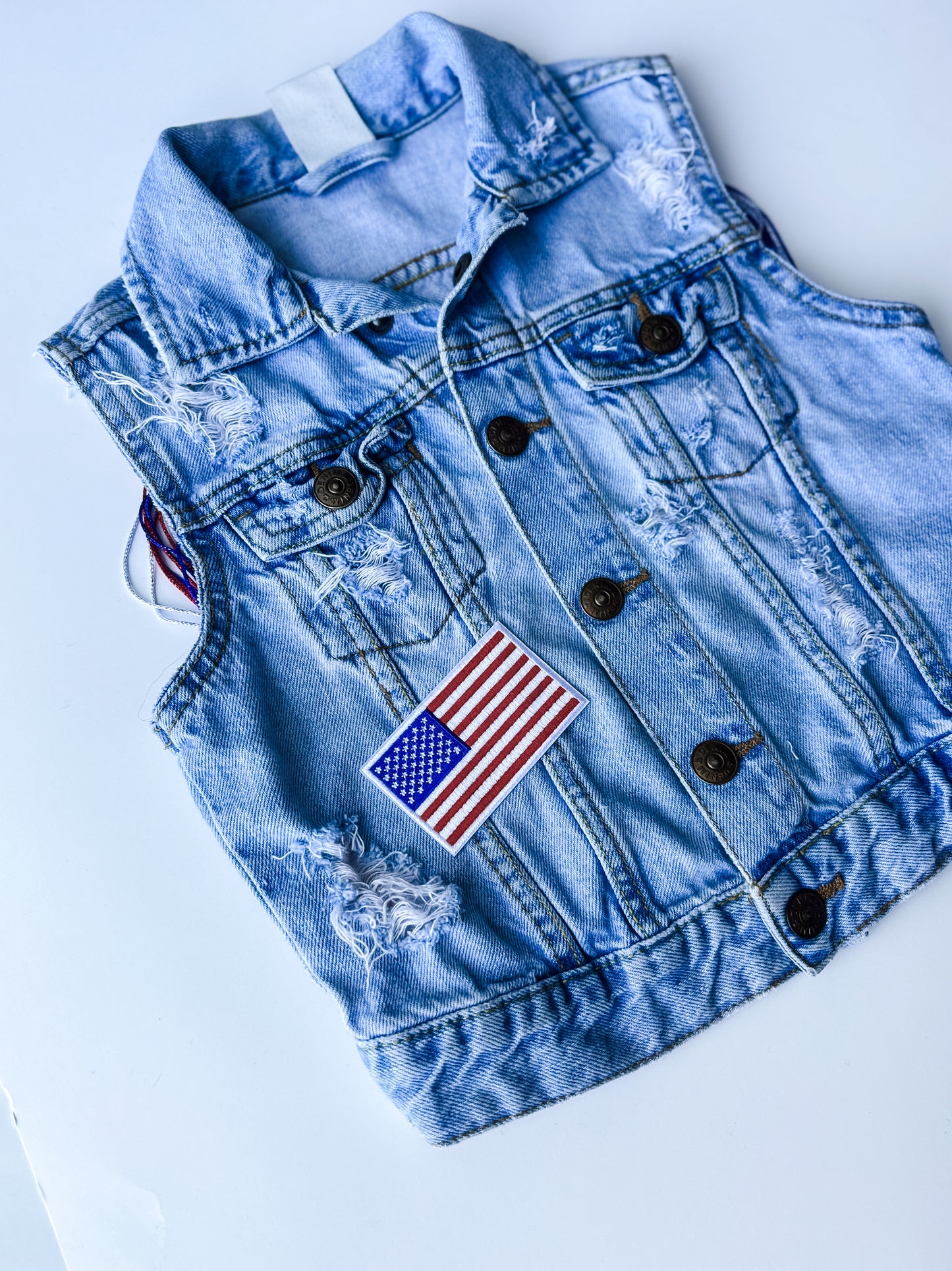 4/5T Boujee USA Denim Vest