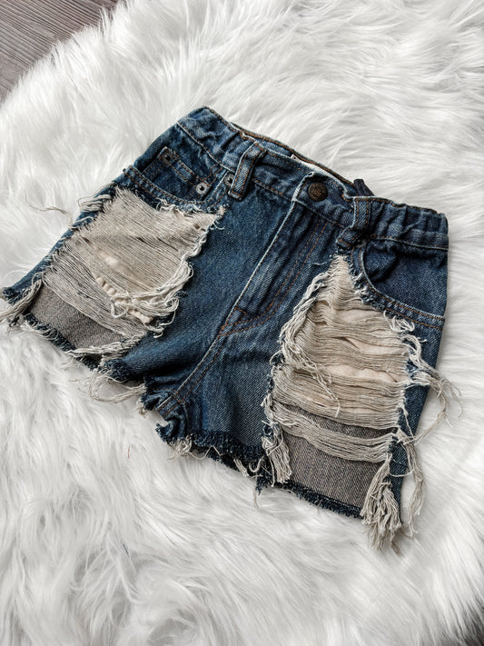 3T Girls Vintage Dark Wash Shorts