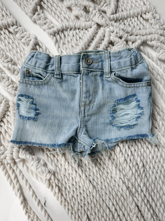 12-18 Month Light Wash Shorties (Girls)