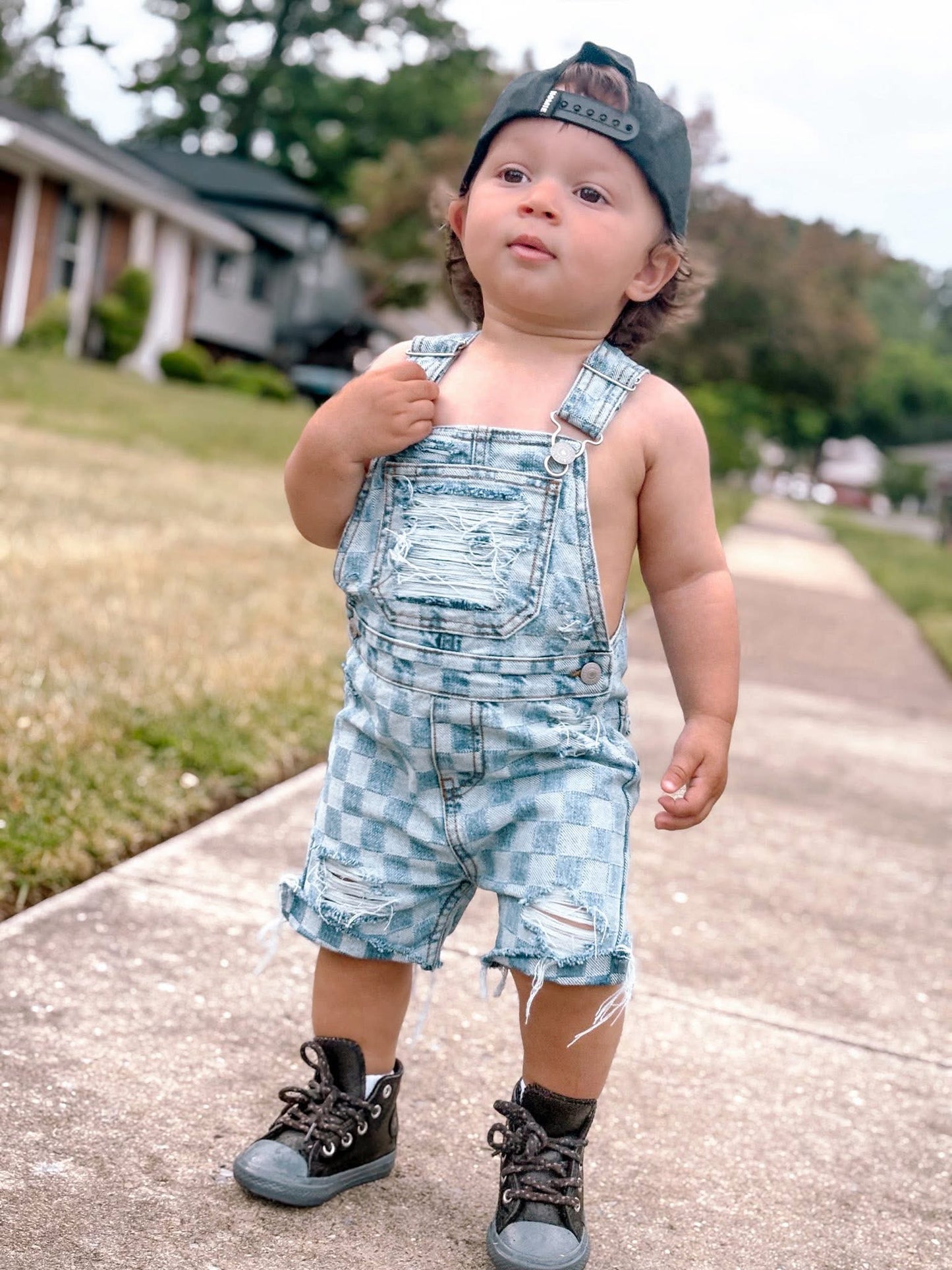 Checkered Overalls (Boys & Girls)