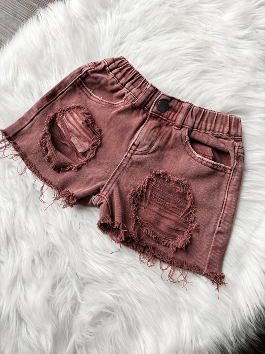 3T Girls Rose Red Shorts