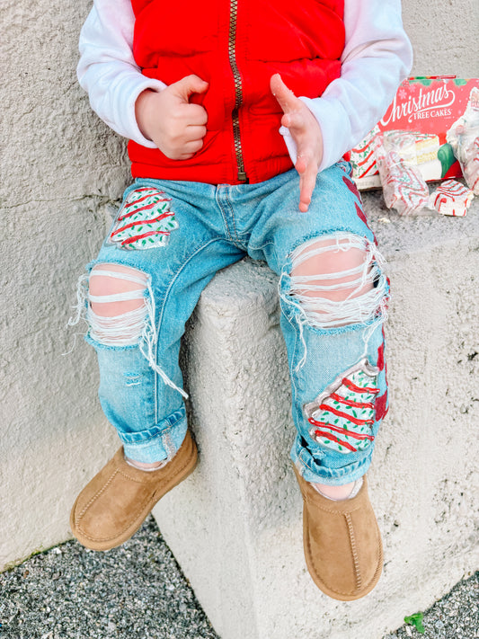 Christmas Tree Check Jeans