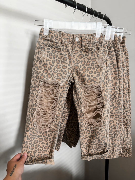 Leopard Barrel Jeans (Unisex)