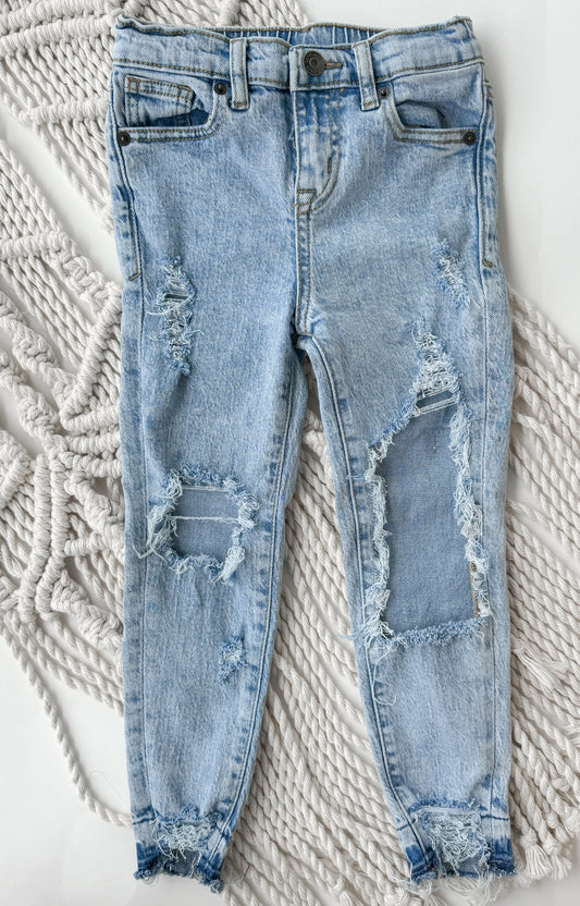 Size 4 Acid Wash Skinny Jeans (Girls)