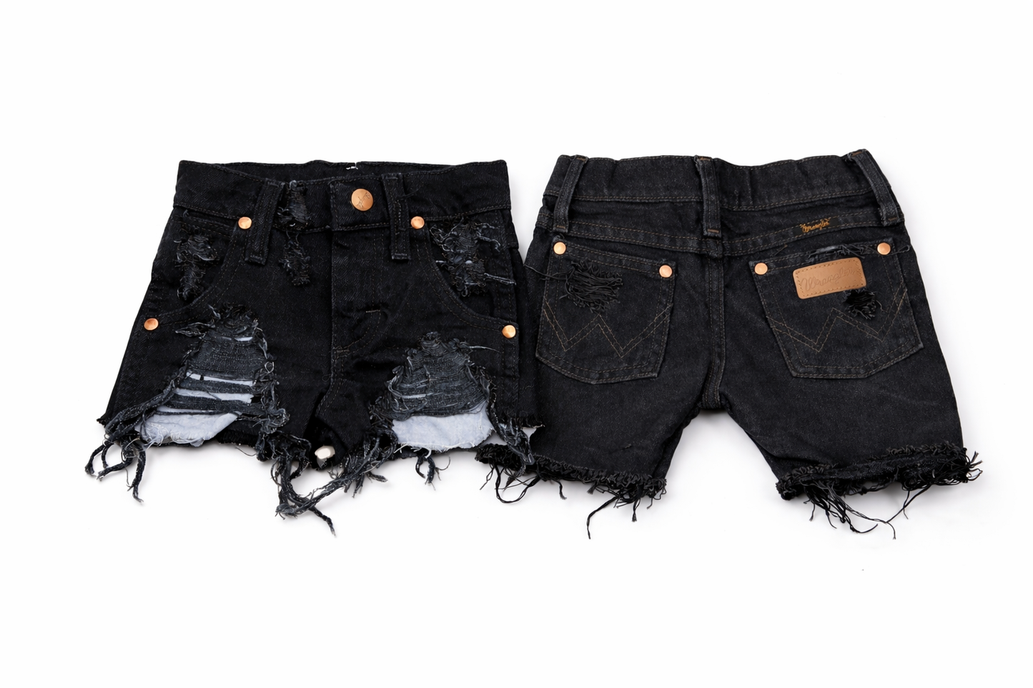 Cowboy Cut Black Wrangler Shorts (Boys & Girls)