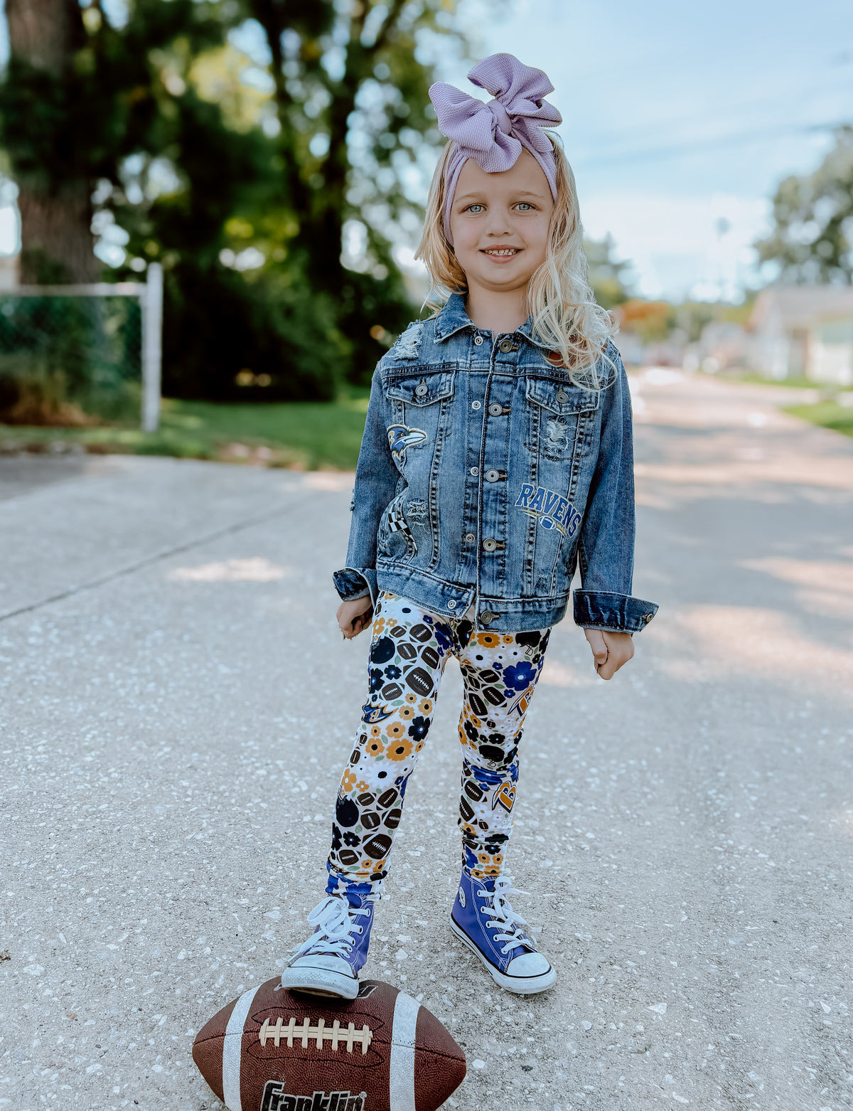 Game Day Football Jean Jacket