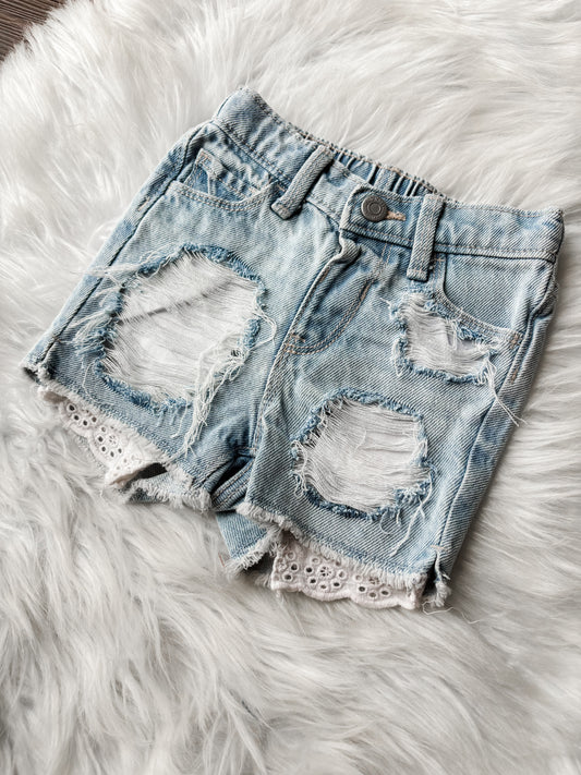 18-24 Month Girls Lace Pocket Shorts