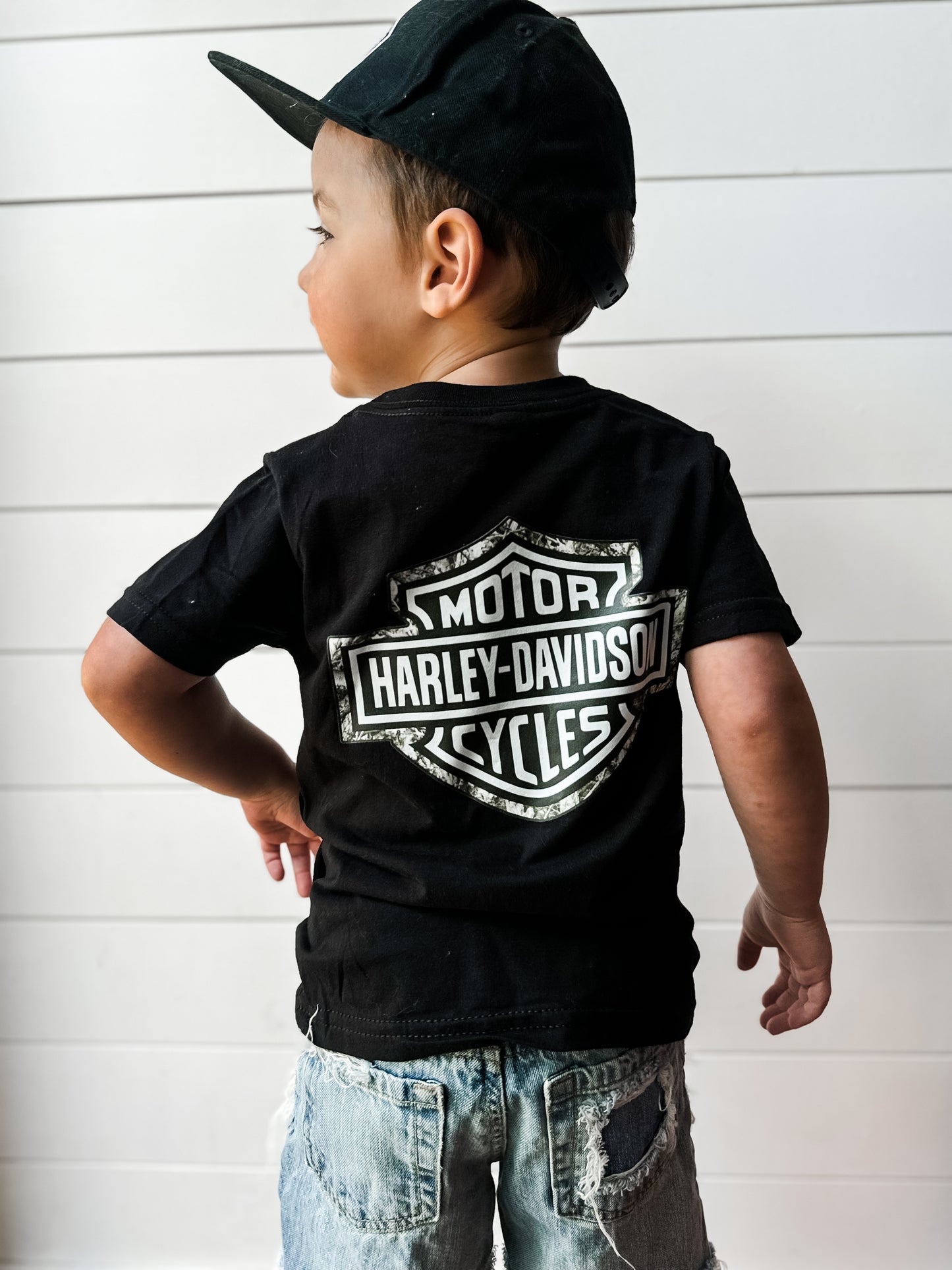 Camo Border Motorcyle Tee (Kids)