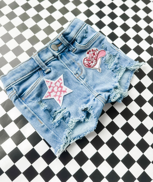 3T Cowgirl Patch Shorts