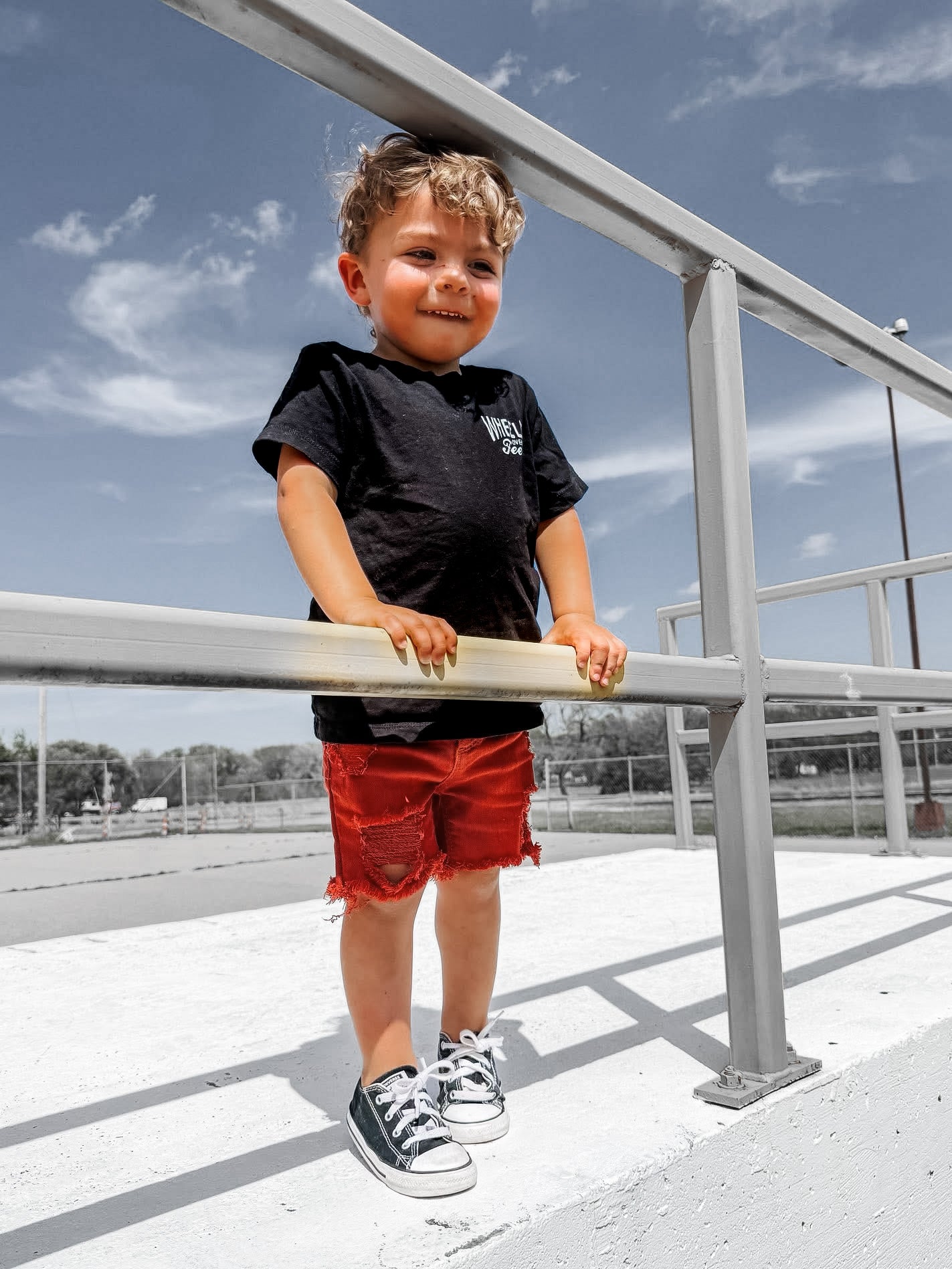 Ripley’s Red Dyed Denim Shorts (Boys & Girls)