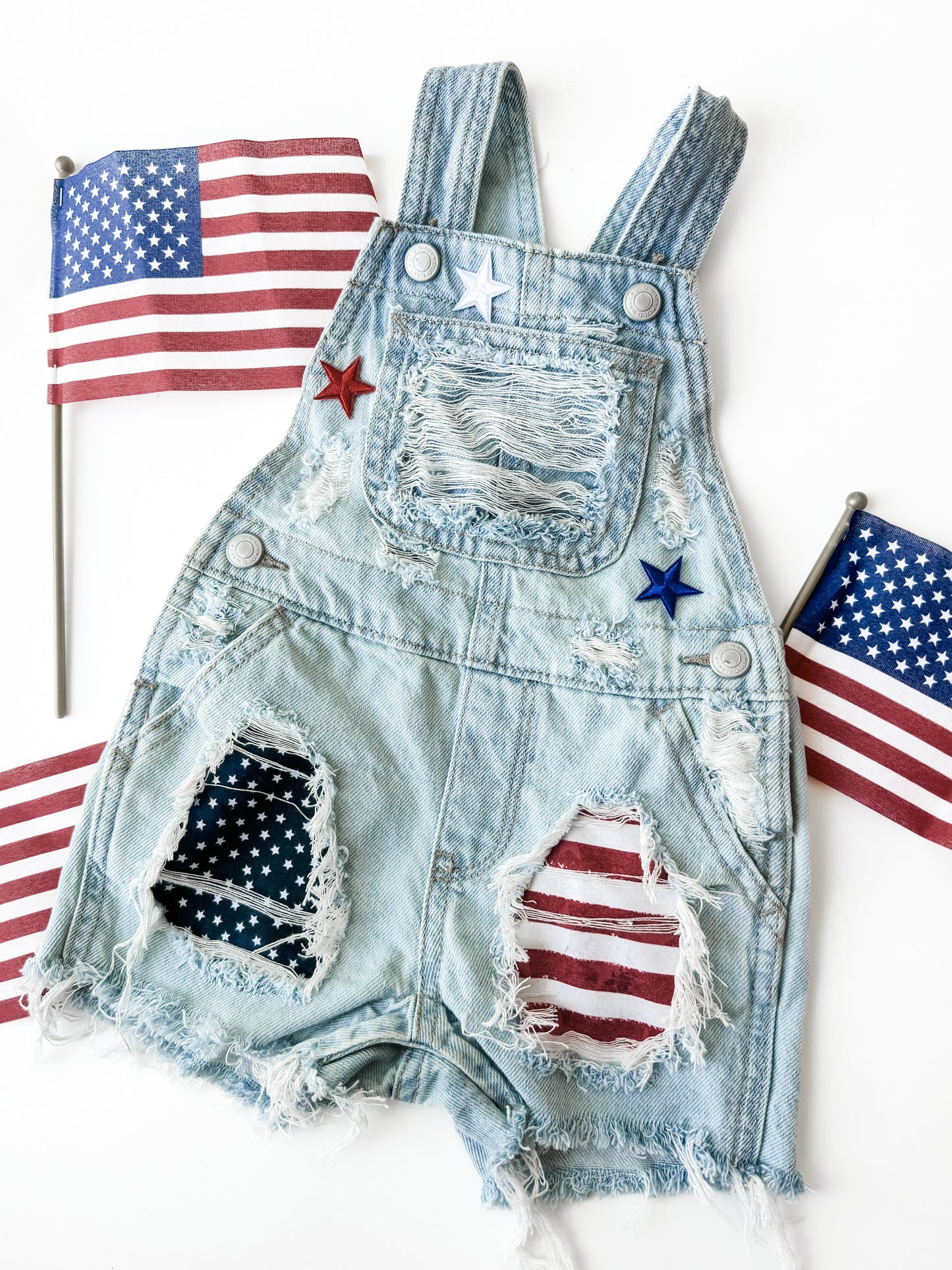 PATRIOTIC DENIM OVERALLS (Boys & Girls)
