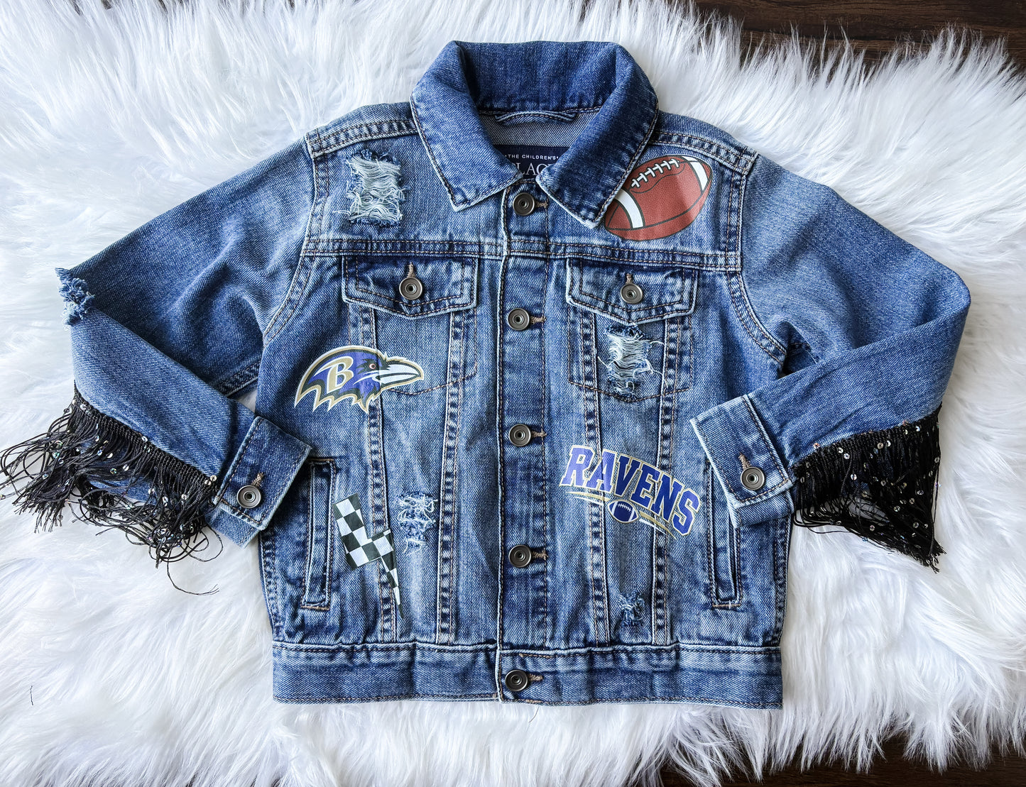 Game Day Football Jean Jacket
