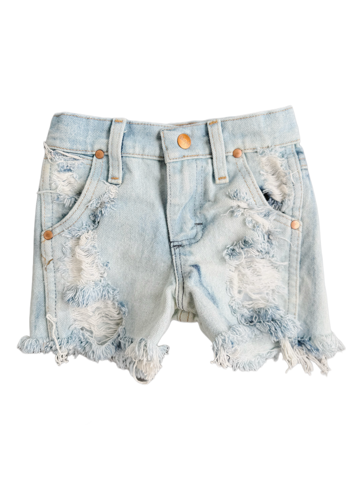 Cowboy Cut Bleach Wash Wrangler Shorts (Boys & Girls)