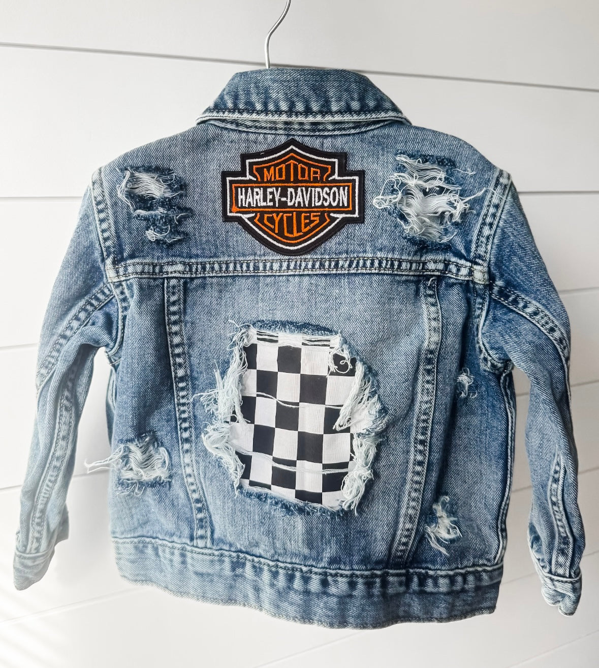 Customized Biker Style Denim Jacket (Boys & Girls Styles)