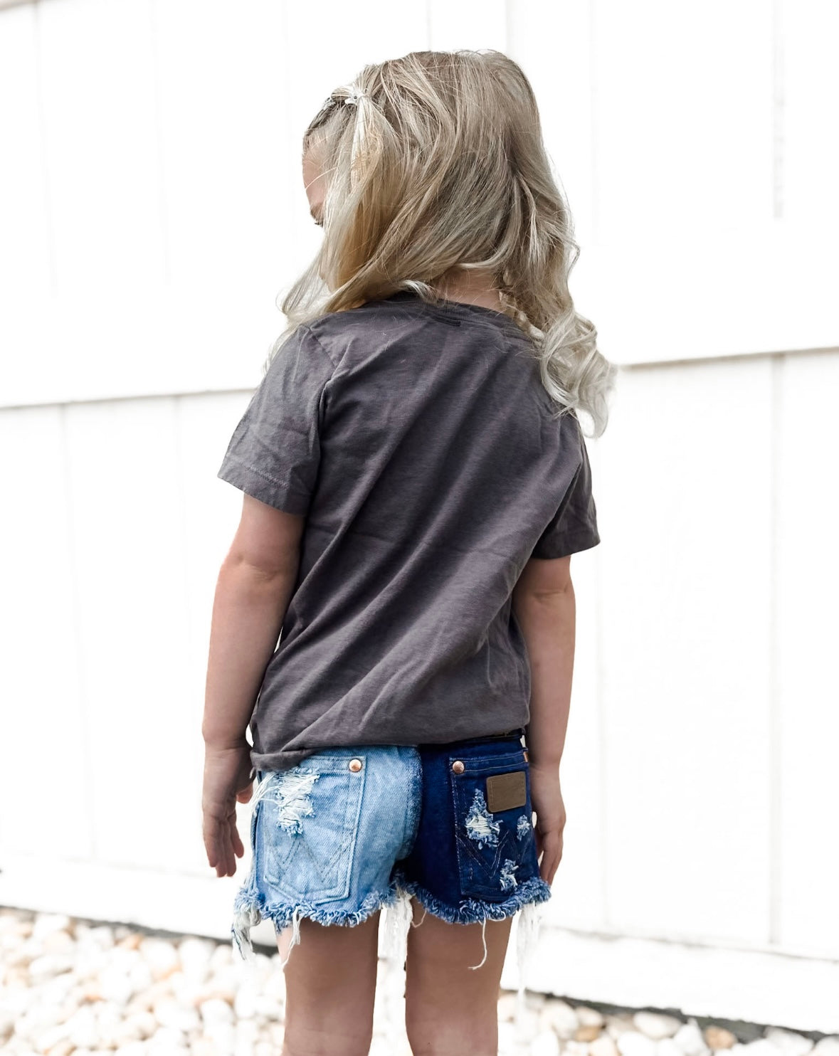 Cowboy Cut Half Bleach Wrangler Shorts (Boys & Girls)