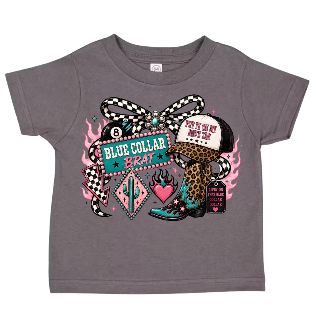 Blue Collar Brat • Put It On My Dad’s Tab Tee (Kids)