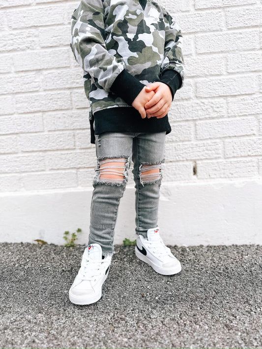 Slate Gray Skinny Jeans (Boys & Girls)