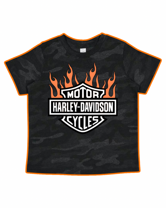 Orange Flame Biker Tee (Kids)