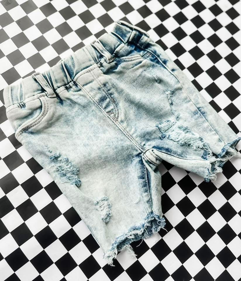 3T Boys Acid Wash Shorts
