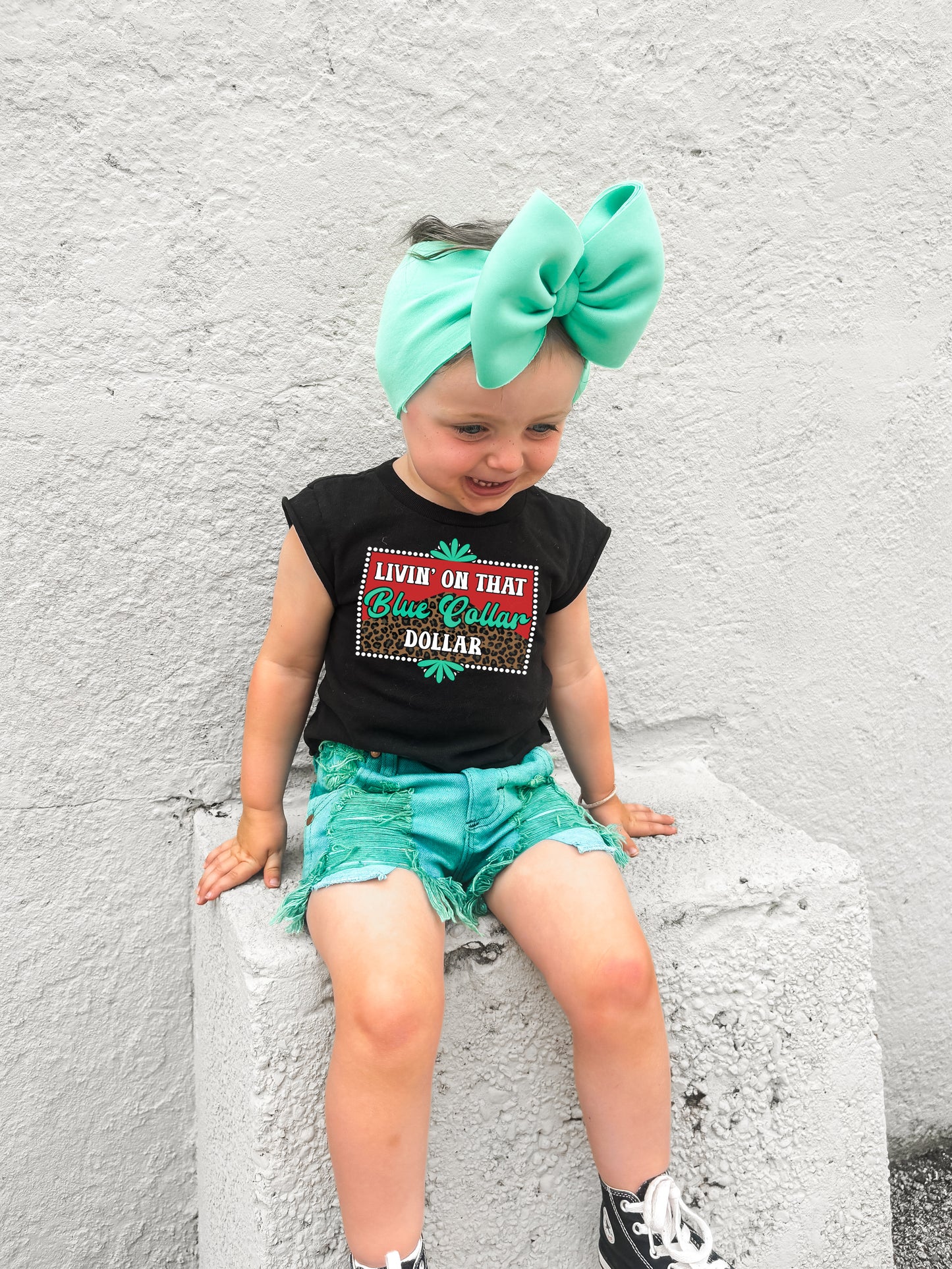 Teal Cowboy Cut Wrangler Shorts (Boys & Girls)